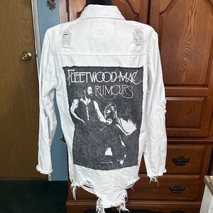 Fleetwood Mac upcycled jacket tee One of a Kind